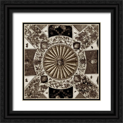 Giardini Italiano - 7 Black Ornate Wood Framed Art Print with Double Matting by Blaustein, Alan