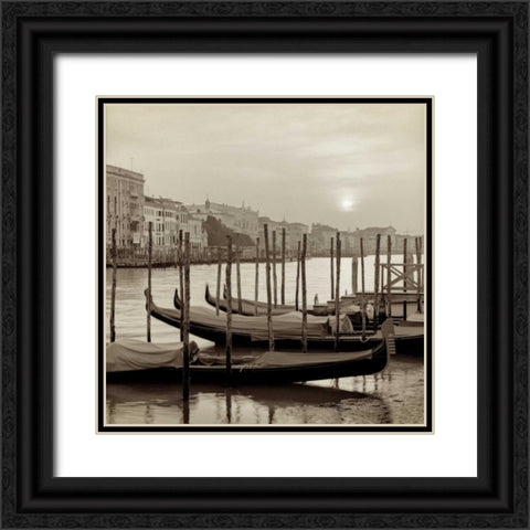 Venezia - 11 Black Ornate Wood Framed Art Print with Double Matting by Blaustein, Alan