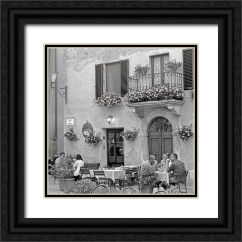 Tuscan Caffe - 25 Black Ornate Wood Framed Art Print with Double Matting by Blaustein, Alan