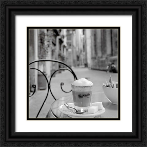 Tuscany Caffe - 20 Black Ornate Wood Framed Art Print with Double Matting by Blaustein, Alan