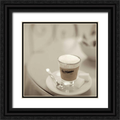 Caffe Lucca - 1 Black Ornate Wood Framed Art Print with Double Matting by Blaustein, Alan