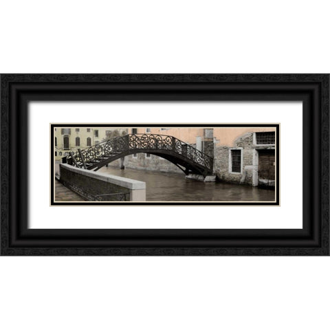 Venetian Bridge Pano - 1 Black Ornate Wood Framed Art Print with Double Matting by Blaustein, Alan