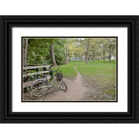 Japan Bicycle - 23 Black Ornate Wood Framed Art Print with Double Matting by Blaustein, Alan