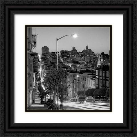 San Francisco Skyline - 2 Black Ornate Wood Framed Art Print with Double Matting by Blaustein, Alan