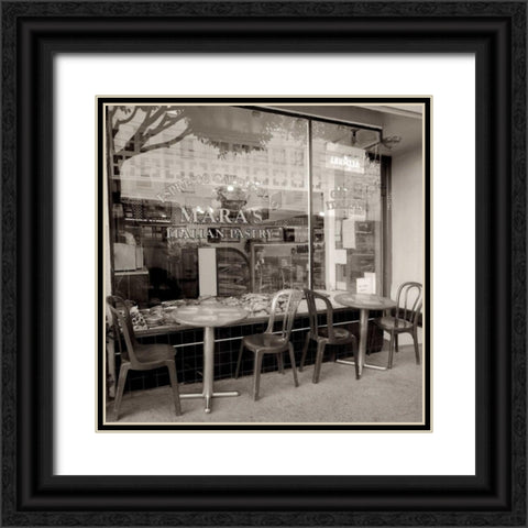 MaraÃ¢â‚¬â„¢s Caffe - 1 Black Ornate Wood Framed Art Print with Double Matting by Blaustein, Alan