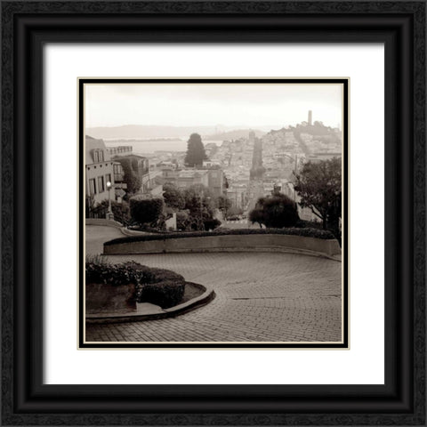 Lombard Street - 1 Black Ornate Wood Framed Art Print with Double Matting by Blaustein, Alan