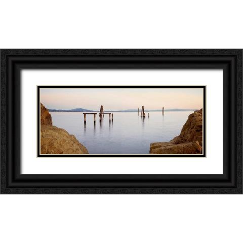 Bay Pano - 121 Black Ornate Wood Framed Art Print with Double Matting by Blaustein, Alan