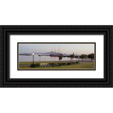 Aquatic Park Pano - 125 Black Ornate Wood Framed Art Print with Double Matting by Blaustein, Alan