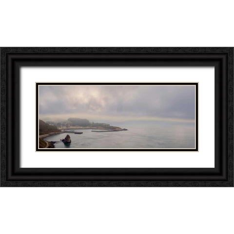 Golden Gate Bridge Pano - 130 Black Ornate Wood Framed Art Print with Double Matting by Blaustein, Alan