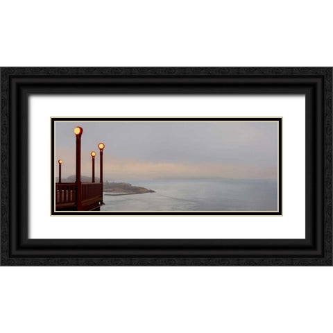 Golden Gate Bridge Pano - 129 Black Ornate Wood Framed Art Print with Double Matting by Blaustein, Alan