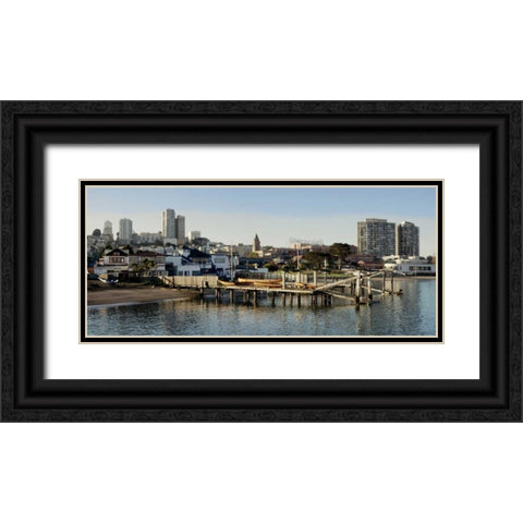 Aquatic Park Pano - 127 Black Ornate Wood Framed Art Print with Double Matting by Blaustein, Alan