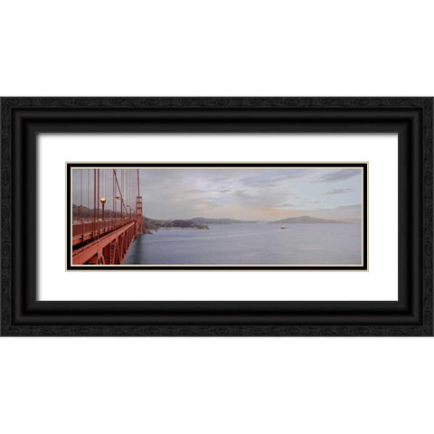 Golden Gate Bridge Pano - 122 Black Ornate Wood Framed Art Print with Double Matting by Blaustein, Alan