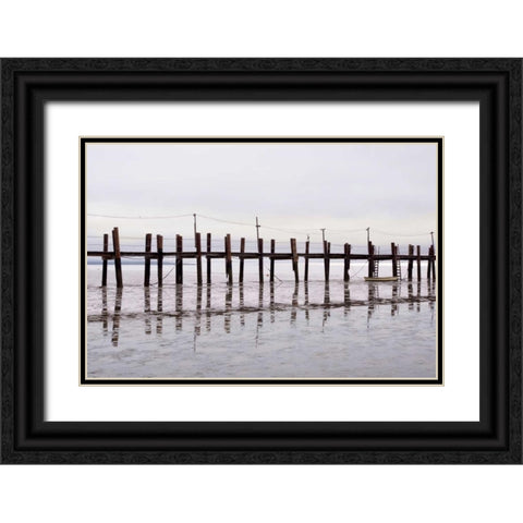 Antique Pier - 78 Black Ornate Wood Framed Art Print with Double Matting by Blaustein, Alan