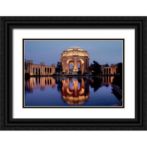 Palace of Fine Arts - 102 Black Ornate Wood Framed Art Print with Double Matting by Blaustein, Alan