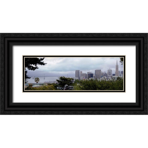 Bay Bridge Pano - 111 Black Ornate Wood Framed Art Print with Double Matting by Blaustein, Alan