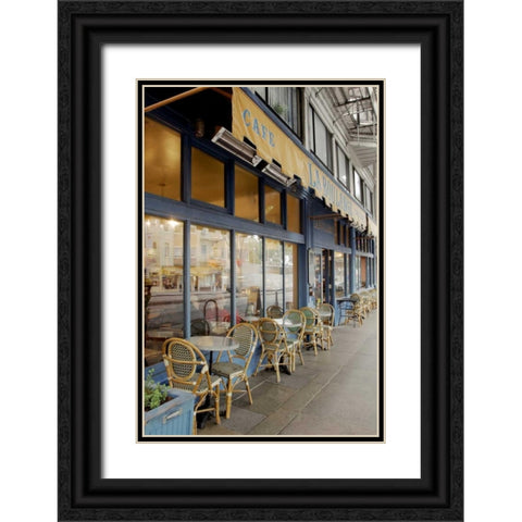 La Boulange - 139 Black Ornate Wood Framed Art Print with Double Matting by Blaustein, Alan