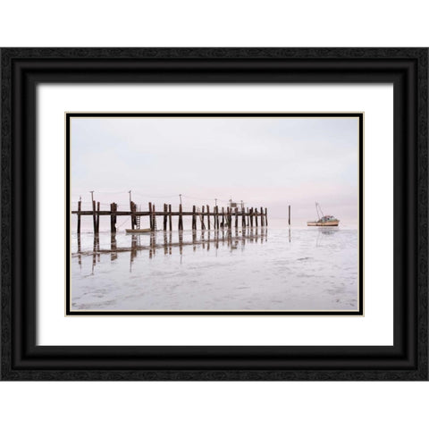 Antique Pier - 103 Black Ornate Wood Framed Art Print with Double Matting by Blaustein, Alan