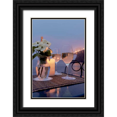 Dream Cafe Golden Gate Bridge - 8 Black Ornate Wood Framed Art Print with Double Matting by Blaustein, Alan