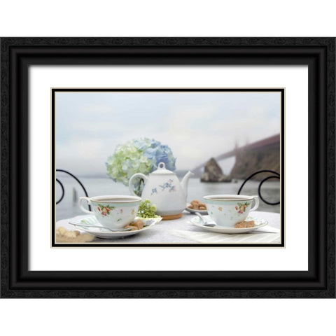 Dream Cafe Golden Gate Bridge - 11 Black Ornate Wood Framed Art Print with Double Matting by Blaustein, Alan