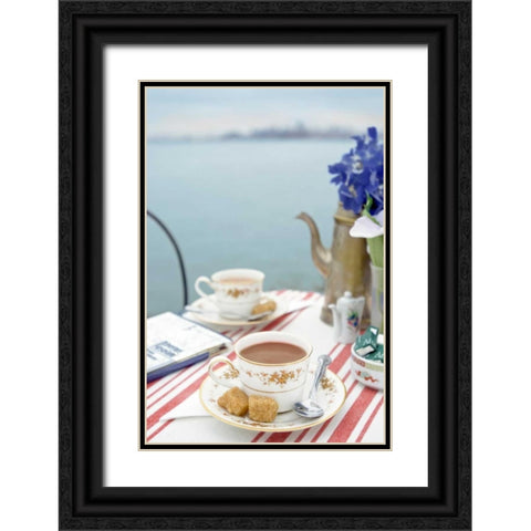 Dream Cafe Golden Gate Bridge - 68 Black Ornate Wood Framed Art Print with Double Matting by Blaustein, Alan