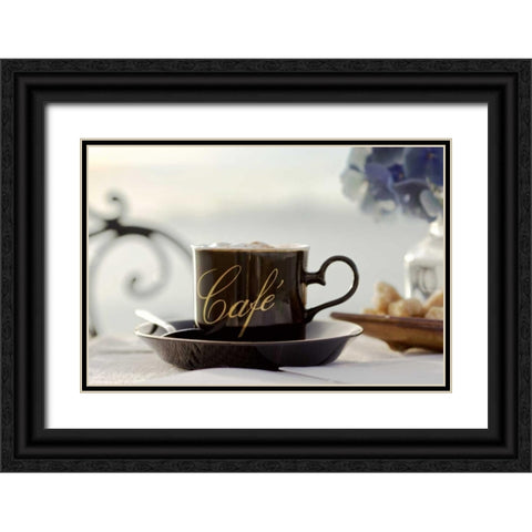 Dream Cafe Golden Gate Bridge - 86 Black Ornate Wood Framed Art Print with Double Matting by Blaustein, Alan