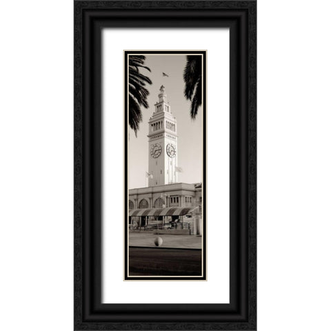 Ferry Blg Pano - 1 Black Ornate Wood Framed Art Print with Double Matting by Blaustein, Alan