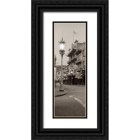 China Town Pano - 2 Black Ornate Wood Framed Art Print with Double Matting by Blaustein, Alan