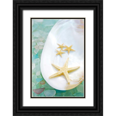 Crystal Harbor - 3 Black Ornate Wood Framed Art Print with Double Matting by Blaustein, Alan