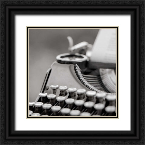Retro-Typewriter - 2 Black Ornate Wood Framed Art Print with Double Matting by Blaustein, Alan