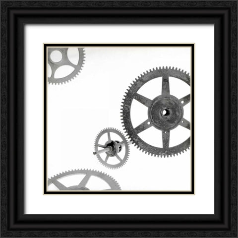 Retro- Gears - 2 Black Ornate Wood Framed Art Print with Double Matting by Blaustein, Alan