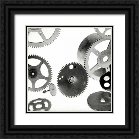 Retro- Gears - 6 Black Ornate Wood Framed Art Print with Double Matting by Blaustein, Alan