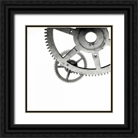 Retro- Gears - 9 Black Ornate Wood Framed Art Print with Double Matting by Blaustein, Alan