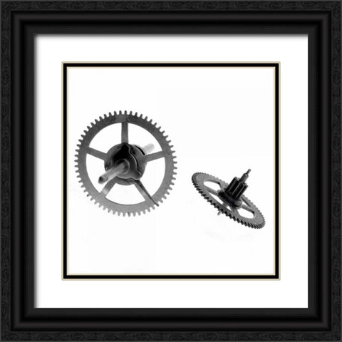 Retro- Gears - 10 Black Ornate Wood Framed Art Print with Double Matting by Blaustein, Alan