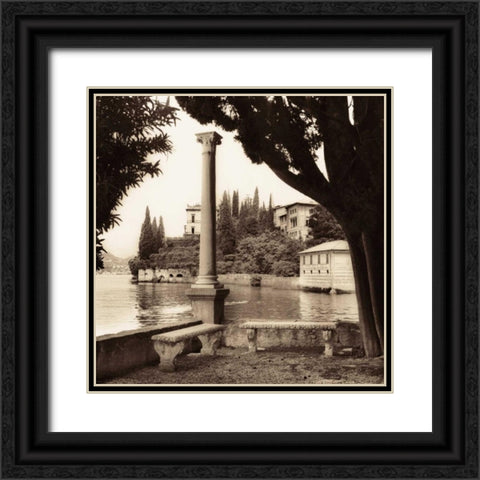 Villa Contarini Lecco Black Ornate Wood Framed Art Print with Double Matting by Blaustein, Alan