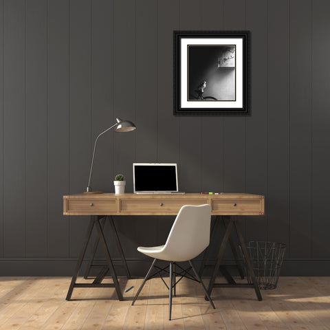 Patience Black Ornate Wood Framed Art Print with Double Matting by Bertelli, Jon