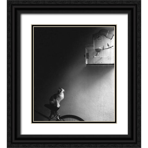 Patience Black Ornate Wood Framed Art Print with Double Matting by Bertelli, Jon