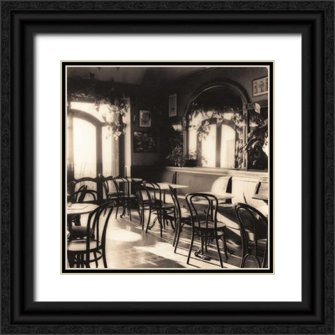 Caffe Montepulciano Black Ornate Wood Framed Art Print with Double Matting by Blaustein, Alan