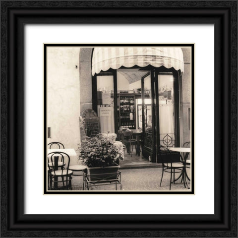 Caffe Umbria Black Ornate Wood Framed Art Print with Double Matting by Blaustein, Alan