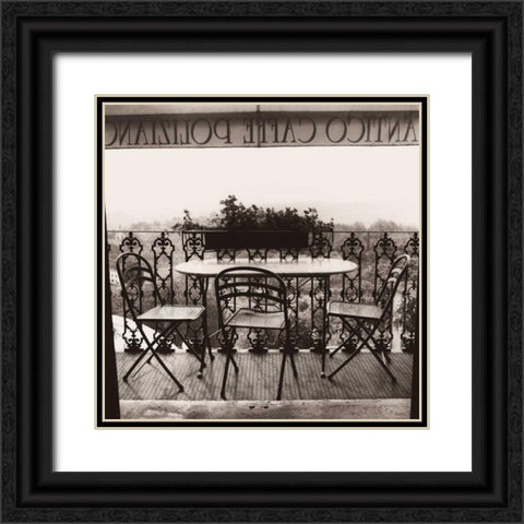 LAntico Caffe Black Ornate Wood Framed Art Print with Double Matting by Blaustein, Alan