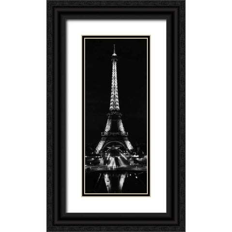 Tour Eiffel la Nuit Black Ornate Wood Framed Art Print with Double Matting by Blaustein, Alan
