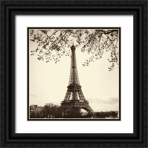 Tour Eiffel Black Ornate Wood Framed Art Print with Double Matting by Blaustein, Alan