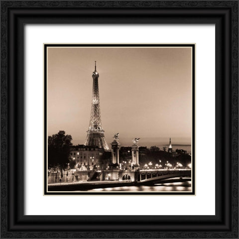 Pont Alexandre III Black Ornate Wood Framed Art Print with Double Matting by Blaustein, Alan