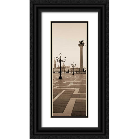 Piazza San Marco No. 2 Black Ornate Wood Framed Art Print with Double Matting by Blaustein, Alan