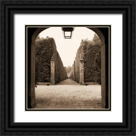 Giardini Portico Black Ornate Wood Framed Art Print with Double Matting by Blaustein, Alan