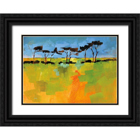 Suffolk Scots Black Ornate Wood Framed Art Print with Double Matting by Bailey, Paul