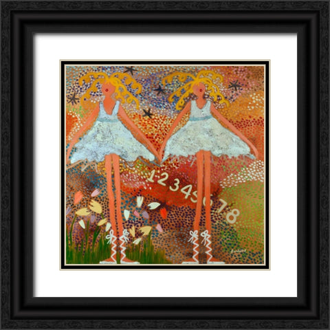 Desert Dance Black Ornate Wood Framed Art Print with Double Matting by Benchetrit, Caroline