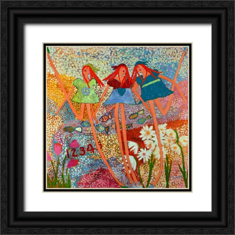Love Is All There Is Black Ornate Wood Framed Art Print with Double Matting by Benchetrit, Caroline
