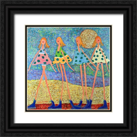 On the Way Black Ornate Wood Framed Art Print with Double Matting by Benchetrit, Caroline