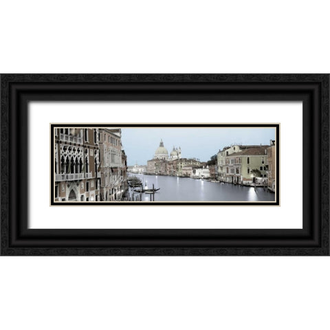 Evening on the Grand Canal Black Ornate Wood Framed Art Print with Double Matting by Blaustein, Alan