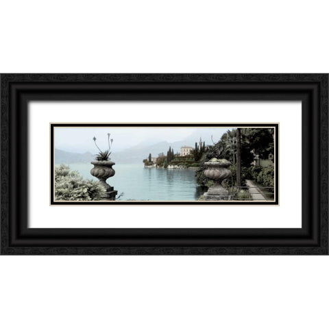Lakeside Urns Black Ornate Wood Framed Art Print with Double Matting by Blaustein, Alan